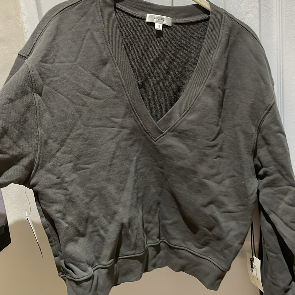 Agolde low vneck balloon sleeve sweatshirt - Picture 13 of 15